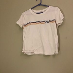 White Tee with Stripes